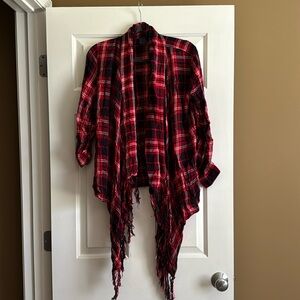 Flannel cardigan